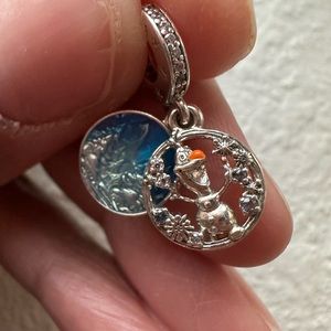 Disney Frozen Snow Olaf Double Dangle Charm